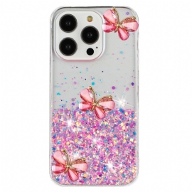 Deksel iPhone 16 Pro Max 3d Butterflies Lyseffekt Beskyttelse Deksel