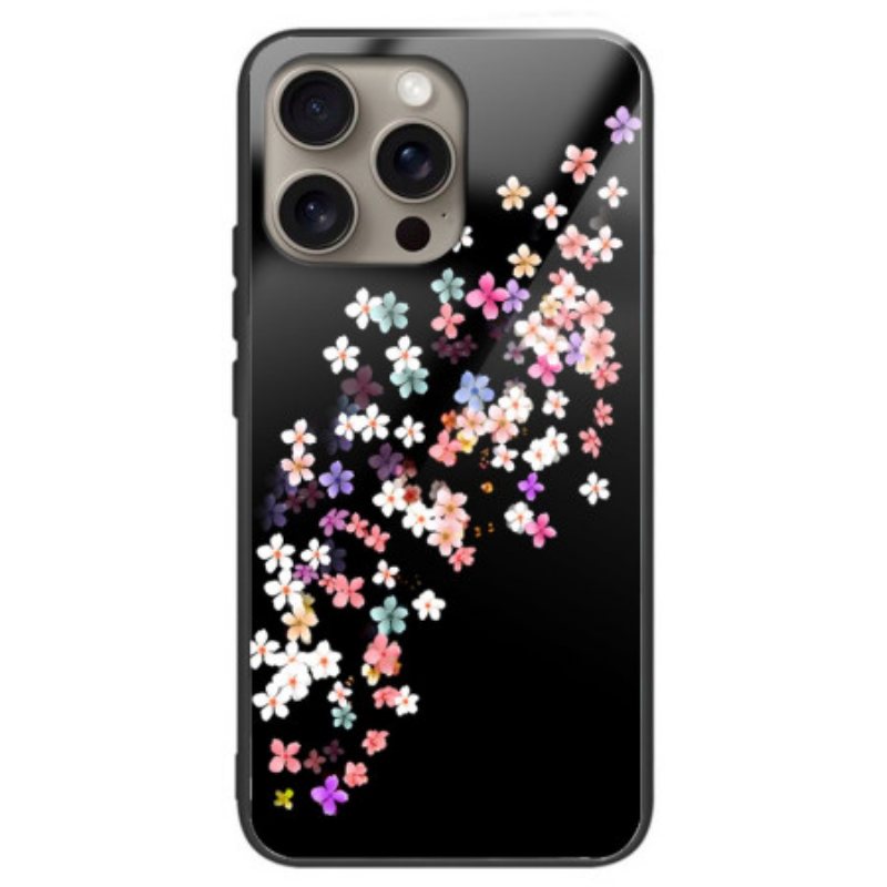 Deksel iPhone 16 Pro Max Floral Regn Herdet Glass Beskyttelse Deksel