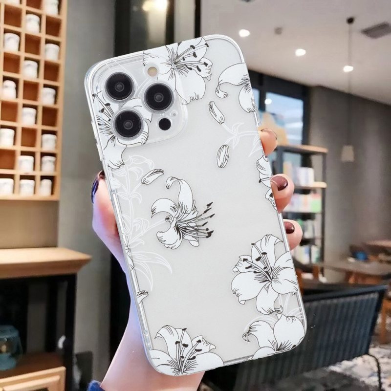 Deksel iPhone 16 Pro Max Hvite Blomster Beskyttelse Deksel