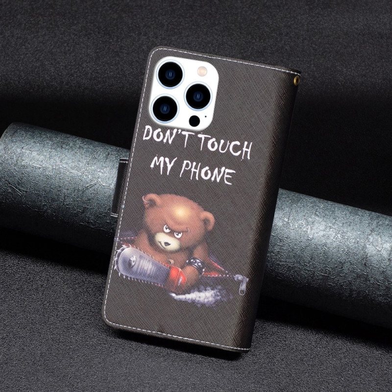 Folio Deksel Til iPhone 16 Pro Max Dangerous Bear Wallet