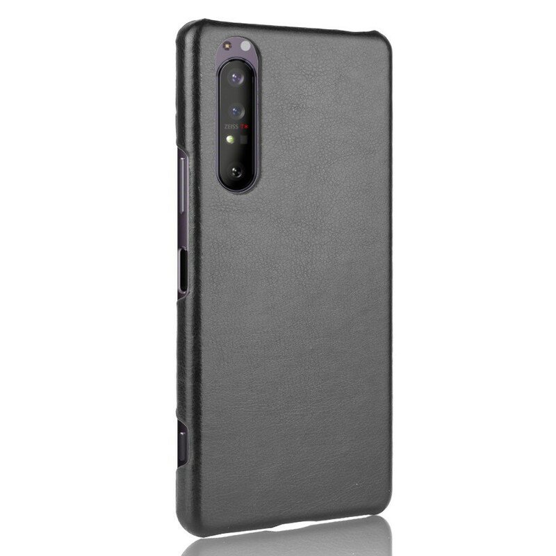 Mobildeksel Til Sony Xperia 1 II Litchi Skinneffekt