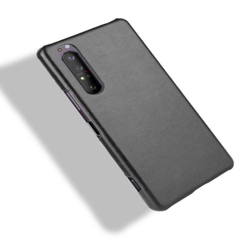 Mobildeksel Til Sony Xperia 1 II Litchi Skinneffekt