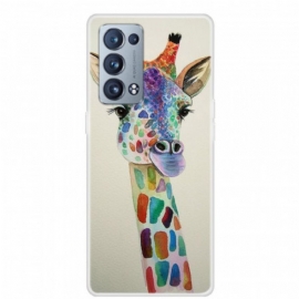 Deksel Til Oppo Reno 6 Pro 5G Fargerik Giraff