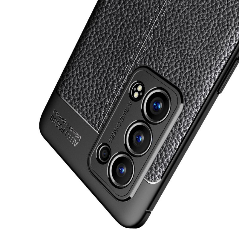 Deksel Til Oppo Reno 6 Pro 5G Litchi Double Line Leather