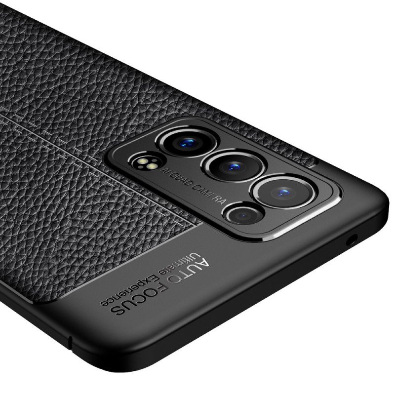 Deksel Til Oppo Reno 6 Pro 5G Litchi Double Line Leather