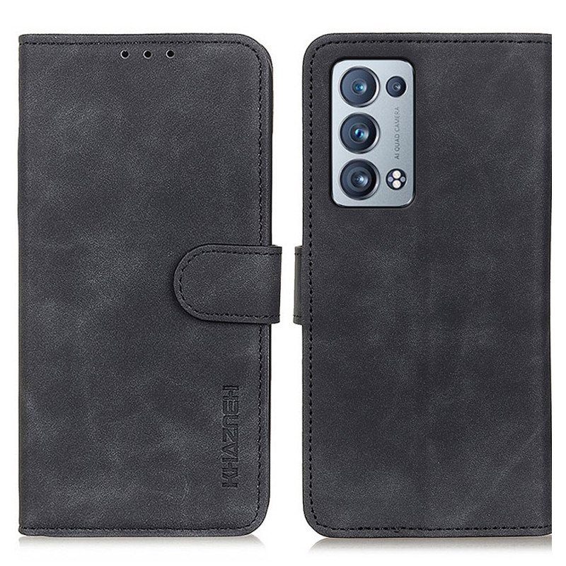 Lærdeksel Til Oppo Reno 6 Pro 5G Khazneh Faux Leather Vintage