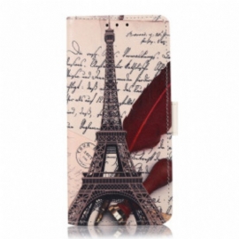 Folio Deksel Til Xiaomi Redmi Note 10 5G Poetens Eiffeltårn