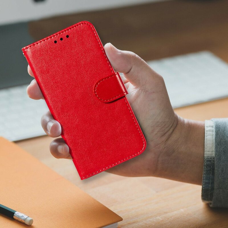 Folio Deksel Til Xiaomi Redmi Note 10 5G Skinndesign Med Stropp