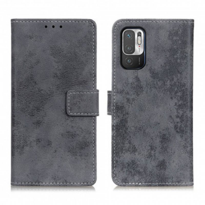 Folio Deksel Til Xiaomi Redmi Note 10 5G Vintage Skinneffekt