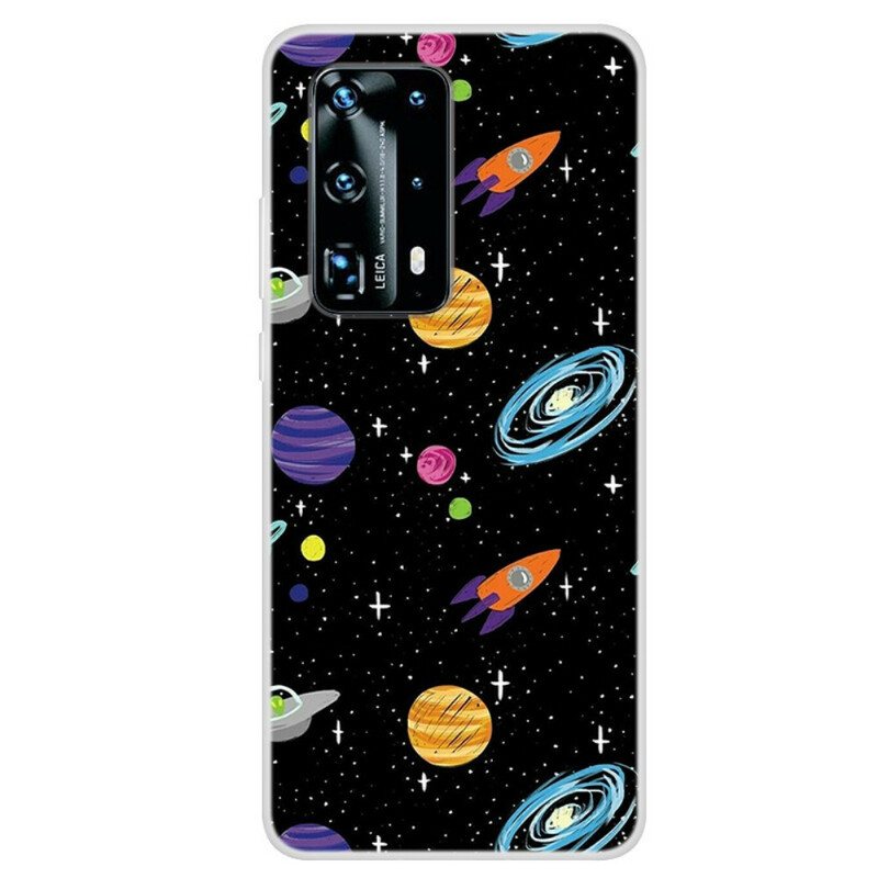 Deksel Til Huawei P40 Pro Planet Galaxy