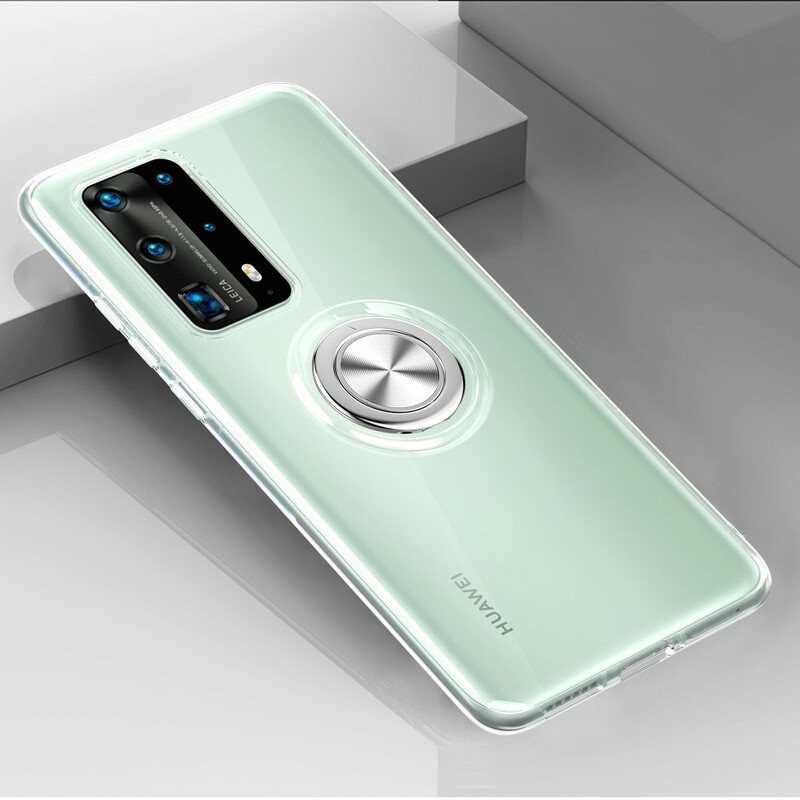 Deksel Til Huawei P40 Pro Silikon Metall Roterende Ring