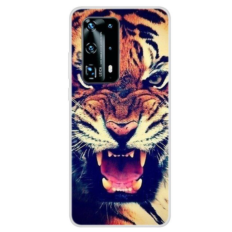 Deksel Til Huawei P40 Pro Tiger Foran