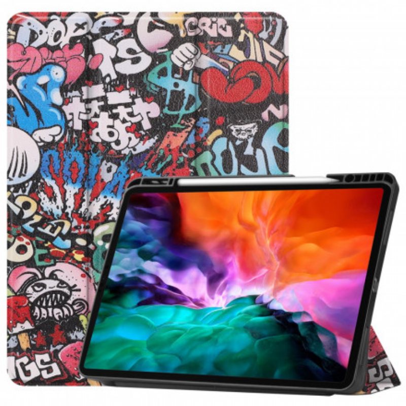 Beskyttelse Deksel Til iPad Pro 12.9" (2021) Graffiti Pennholder