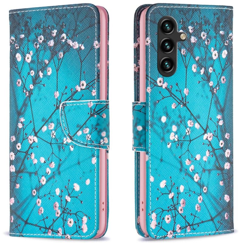 Folio Deksel Samsung Galaxy A16 5g Plommeblomster