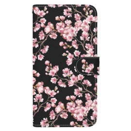 Folio Deksel Samsung Galaxy A16 5g Plommeblomster