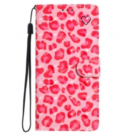 Folio Deksel Samsung Galaxy A16 5g Rosa Leopard Beskyttelse Deksel