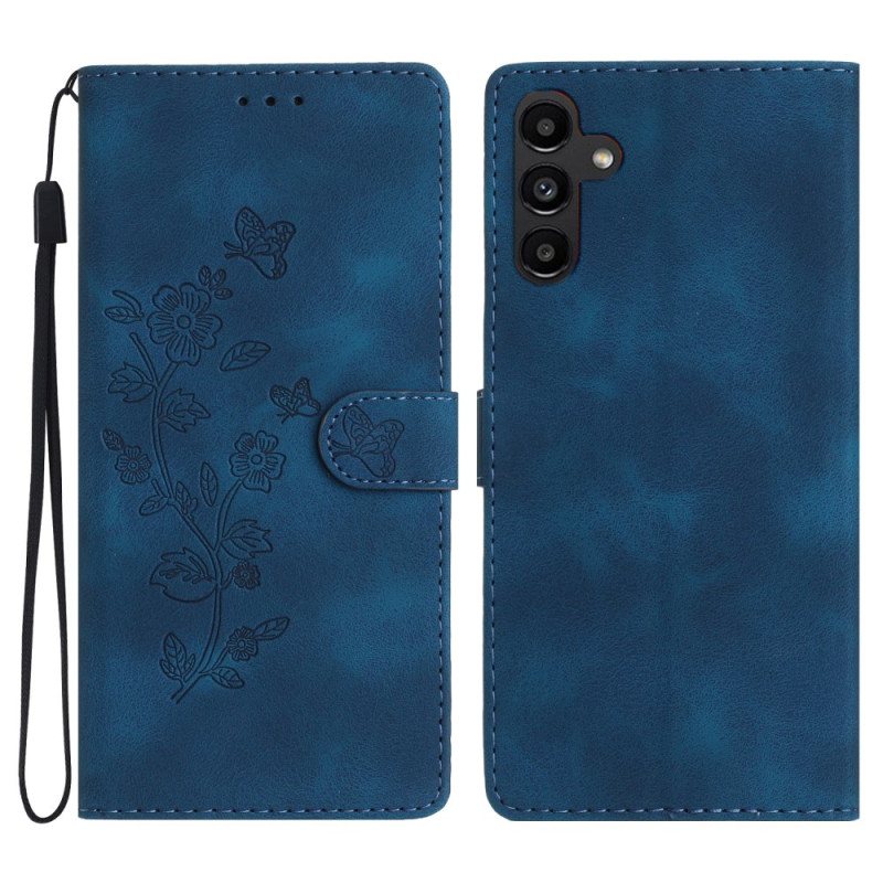 Folio Deksel Til Samsung Galaxy A16 5g Stilig Blomster