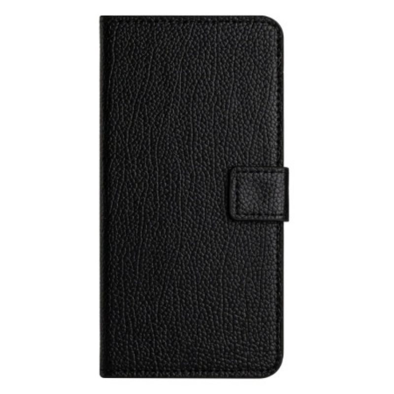 Lærdeksel Folio Deksel Samsung Galaxy A16 5g Mobildeksel Litchi Leather Effect