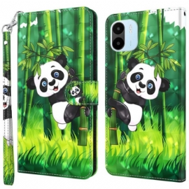 Folio Deksel Til Xiaomi Redmi A1 Panda Og Bambus