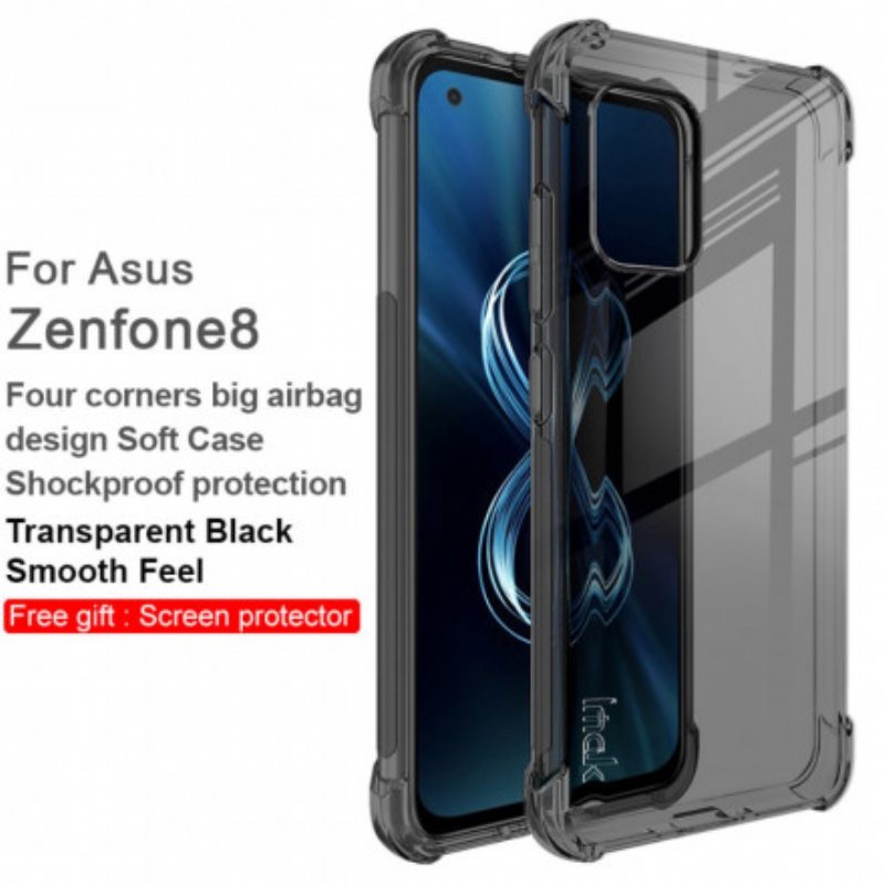 Deksel Til Asus Zenfone 8 Gjennomsiktig Silkeaktig Imak