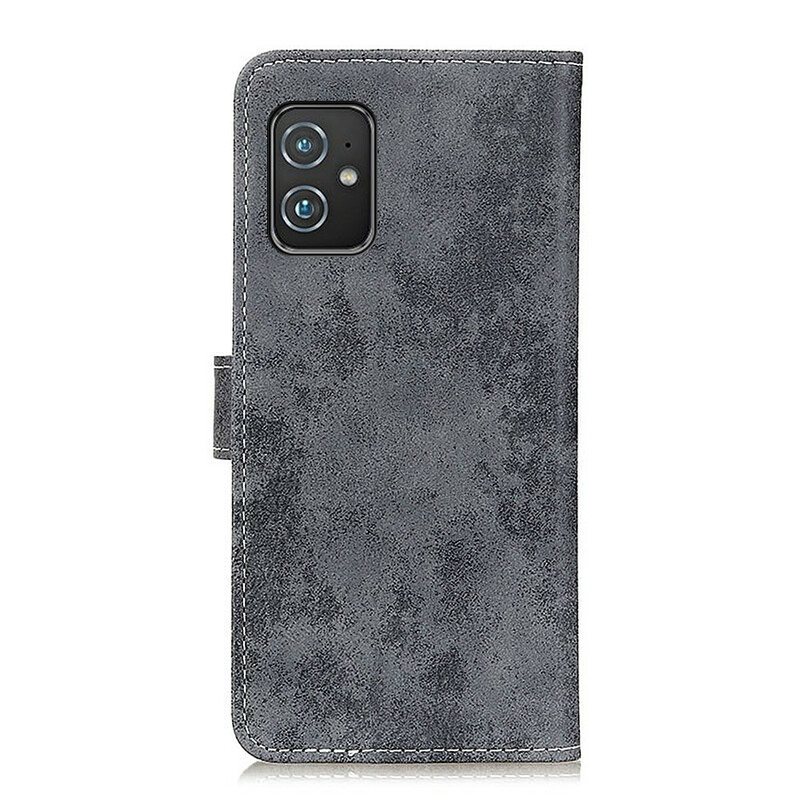 Folio Deksel Til Asus Zenfone 8 Vintage Kunstskinn