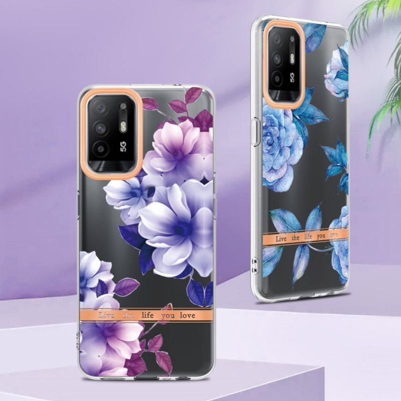 Deksel Til Oppo A94 5G Fiolette Blomster