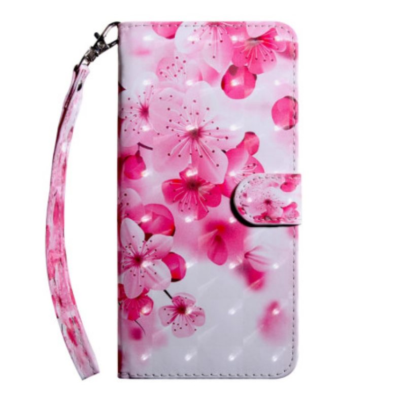 Folio Deksel Til Oppo A94 5G Rose Blomster Med Snor