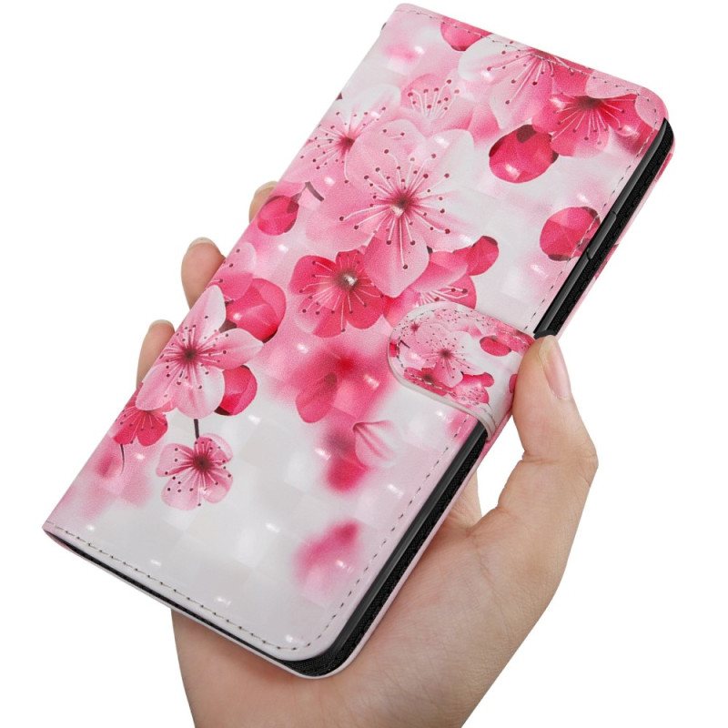 Folio Deksel Til Oppo A94 5G Rose Blomster Med Snor