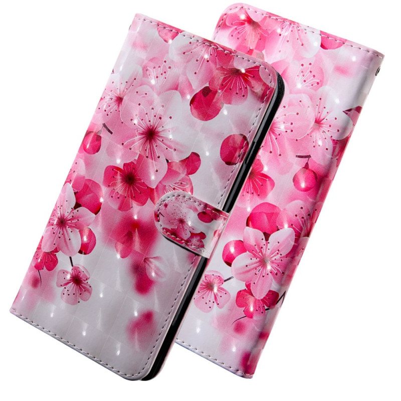 Folio Deksel Til Oppo A94 5G Rose Blomster Med Snor