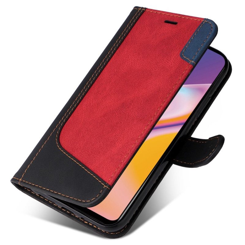 Folio Deksel Til Oppo A94 5G Tricolor Med Snor