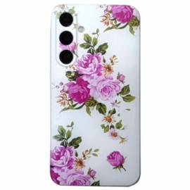 Deksel Til Samsung Galaxy S24 Fe Rosa Blomster