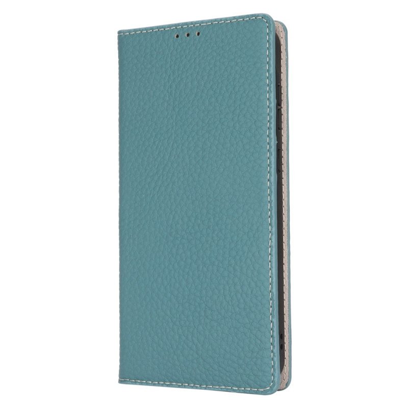 Folio Deksel Samsung Galaxy S24 Fe Litchi Texture Leather Beskyttelse Deksel