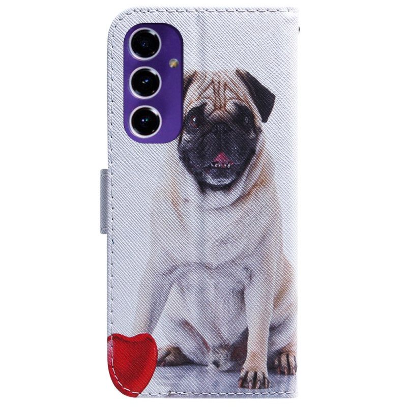 Folio Deksel Samsung Galaxy S24 Fe Mops Hund Beskyttelse Deksel