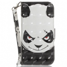 Folio Deksel Samsung Galaxy S24 Fe Sint Panda Med Stropp