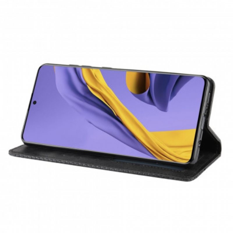 Beskyttelse Deksel Til Samsung Galaxy A71 5G Folio Deksel Stilisert Vintage Skinneffekt