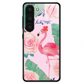 Deksel Til Samsung Galaxy S23 Plus 5G Flamingo Herdet Glass