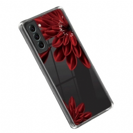 Deksel Til Samsung Galaxy S23 Plus 5G Sømløse Røde Blomster