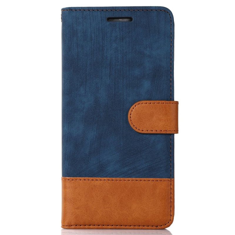 Folio Deksel Til Samsung Galaxy S23 Plus 5G Bicolor Skin-touch