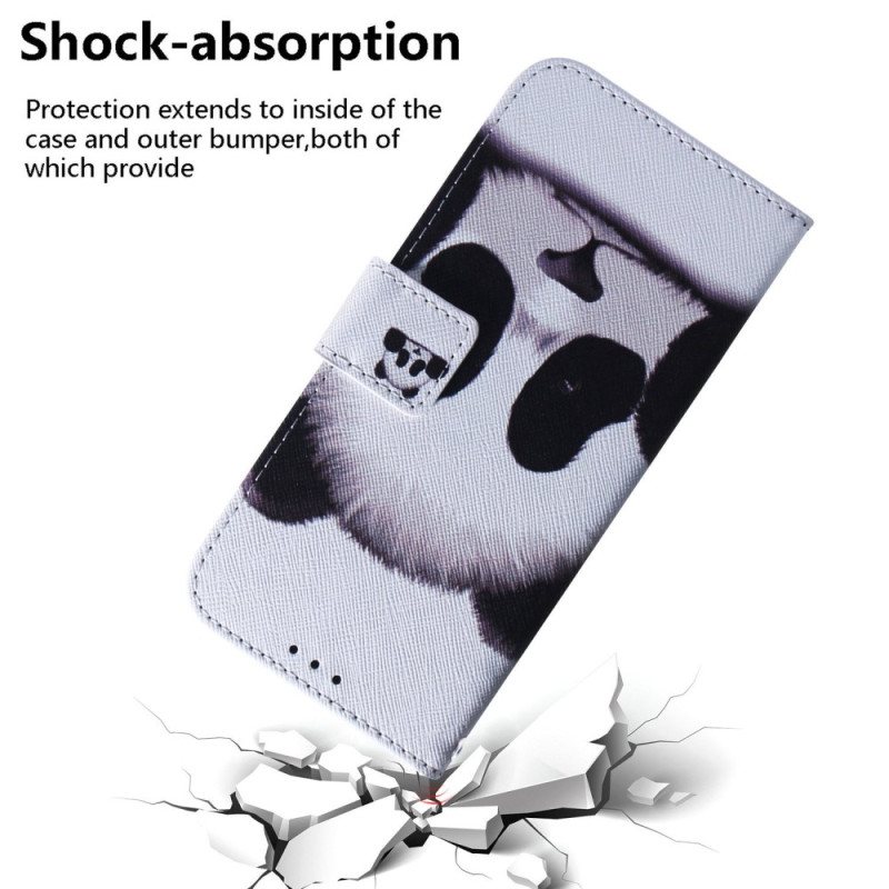 Folio Deksel Til Samsung Galaxy S23 Plus 5G Med Kjede Min Lanyard Panda