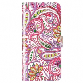 Folio Deksel Til Samsung Galaxy S23 Plus 5G Med Kjede Strappy Cashmere Style