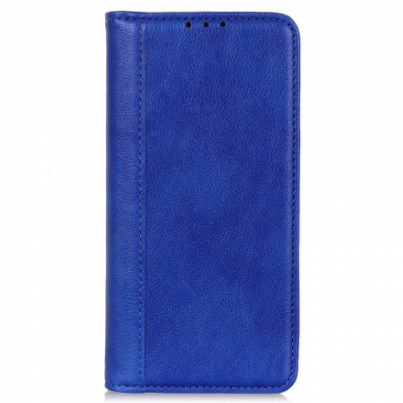 Beskyttelse Deksel Til Motorola Edge 20 Pro Folio Deksel Litchi Split Leather-versjon