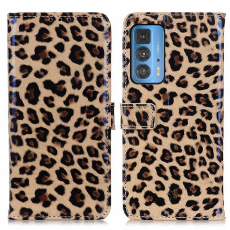 Folio Deksel Til Motorola Edge 20 Pro Leopard