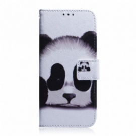 Folio Deksel Til Motorola Edge 20 Pro Panda Ansikt