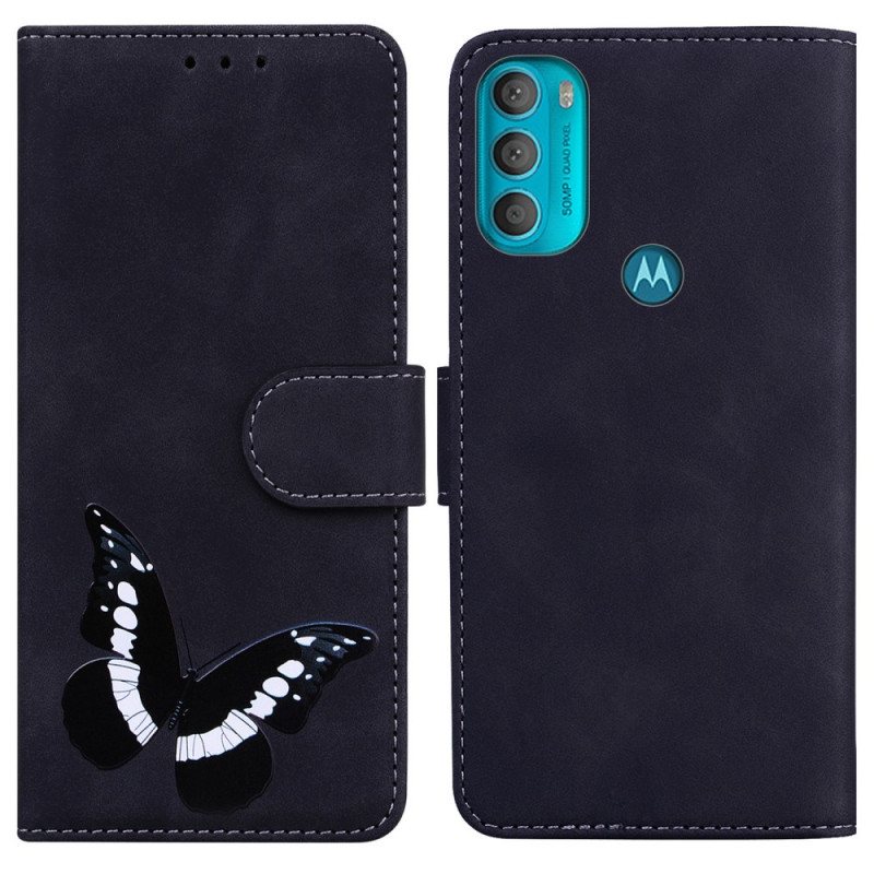 Folio Deksel Til Moto G71 5G Skin-touch Butterfly