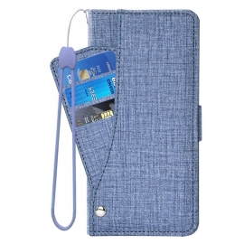 Folio Deksel Til Sony Xperia 5 IV Jeans Med Roterende Kortholder