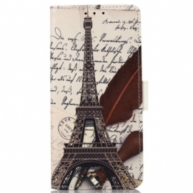 Folio Deksel Til Sony Xperia 5 IV Poetens Eiffeltårn