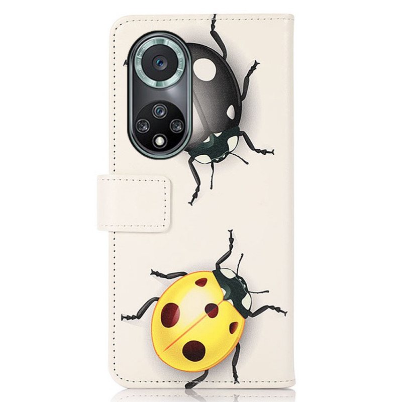 Folio Deksel Til Honor 50 Pro Pro Ladybugs