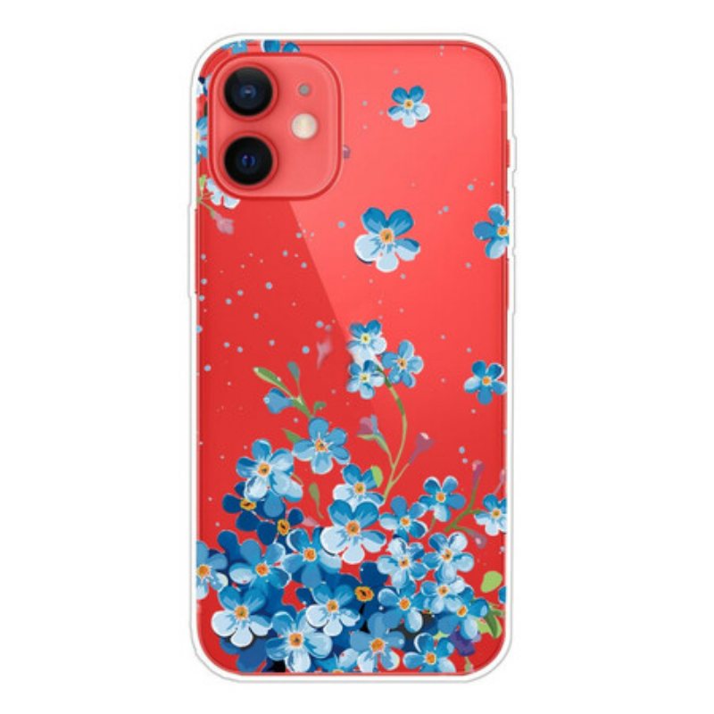 Deksel Til iPhone 13 Mini Bukett Med Blå Blomster