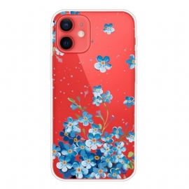 Deksel Til iPhone 13 Mini Bukett Med Blå Blomster