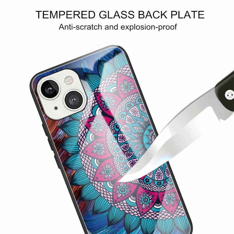 Deksel Til iPhone 13 Mini Mandala Herdet Glass